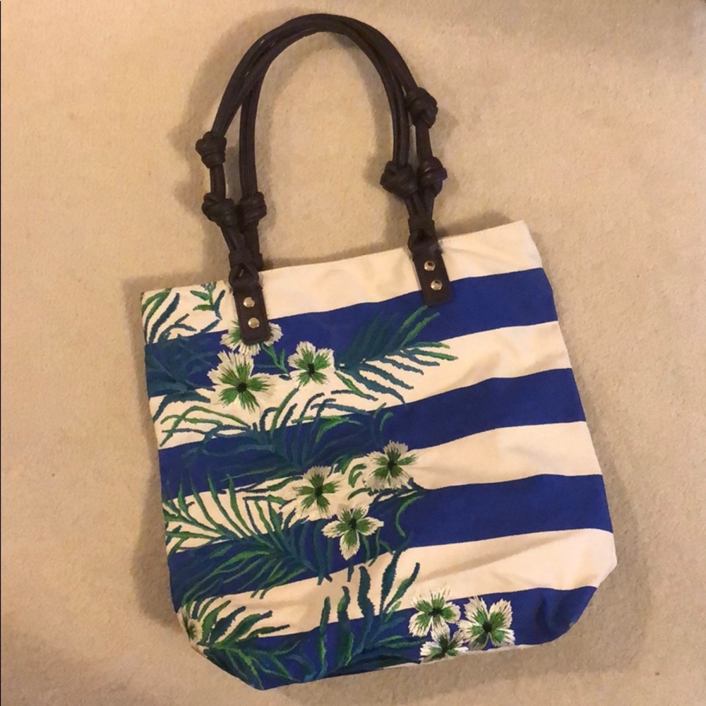 Juicy Couture shopping tote bag 2-side 2-look blue